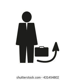 man businessman, vector icon
