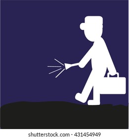man businessman, vector icon