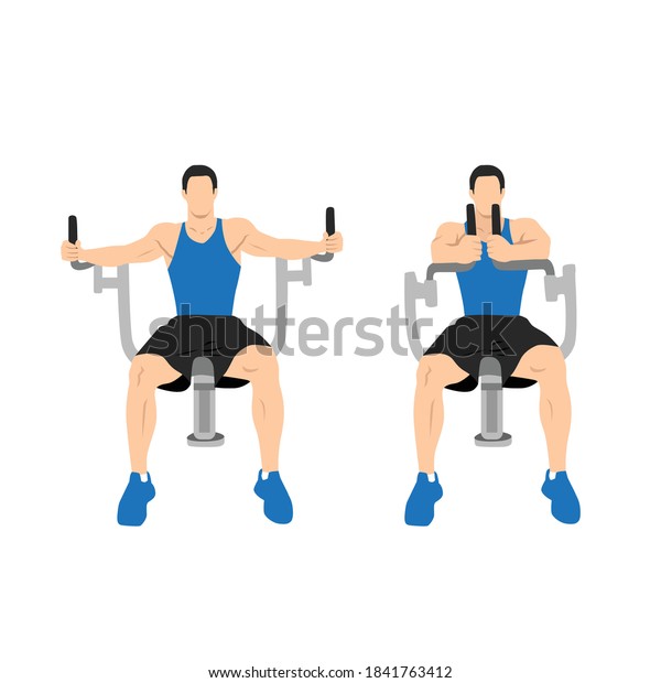 Man Butterfliespec Deckseated Machine Flyes Flat Stock Vector (Royalty ...