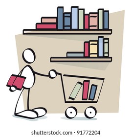 a man is buying e-books in a webpage