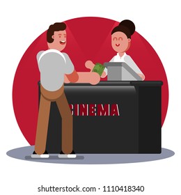 Man buys ticket to cinema
