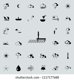 man by the sea sign icon. Detailed set of Weather  icons. Premium quality graphic design sign. One of the collection icons for websites, web design, mobile app on colored background