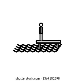 man by the sea sign icon. Element of Weather for mobile concept and web apps icon. Outline, thin line icon for website design and development, app development