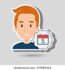 man calendar date event