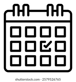 Man calendar icon outline vector. Week schedule. Agenda date