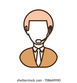 man call center vector  illustration
