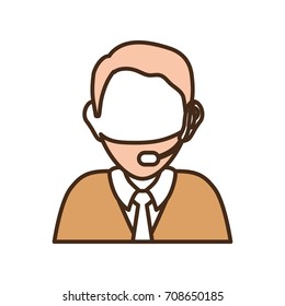 man call center vector  illustration