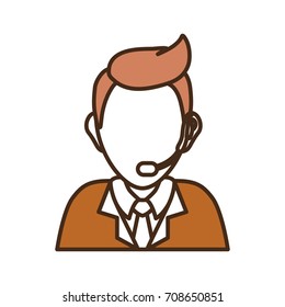 man call center vector  illustration