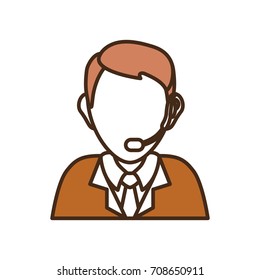man call center vector  illustration
