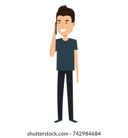 man calling with smartphone