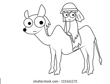 Man and camel