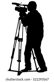 4,707 Video camera man silhouette Images, Stock Photos & Vectors ...