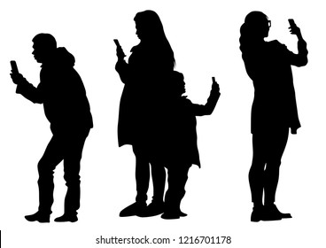 Man with camera and woman on white background