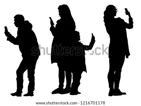 Man with camera and woman on white background
