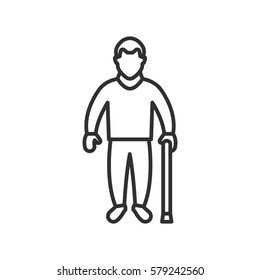 man with a cane