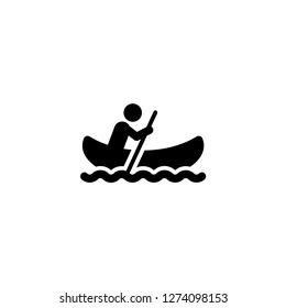 man in canoe icon