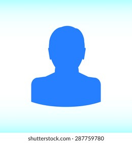 man in the car, vector illustration. Flat icon