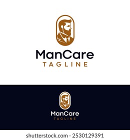 Diseño de Logo de Peluquería de Salón de Cuidado del Hombre