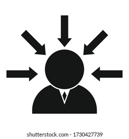 Man career icon. Simple illustration of man career vector icon for web design isolated on white background