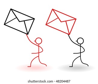 Man carries an envelope with the letter
