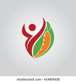 Man and carrot icon