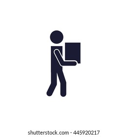 Man Carrying Box Icon