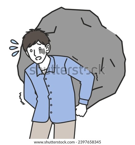 a man carrying a burden