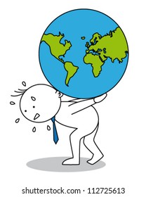 Man carrying the globe