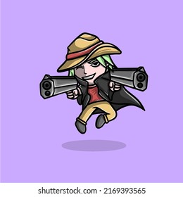 un hombre con una pistola