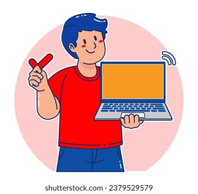 a Man carrying a laptop