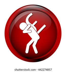 Man carrying with a money icon, pound sign button vector illustration