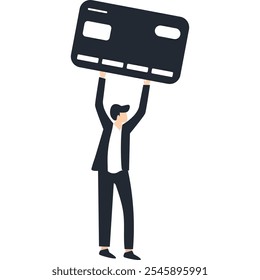 a man carrying a payment card