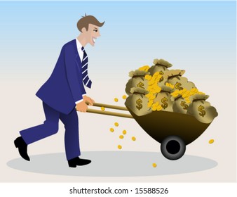 man with a cart
