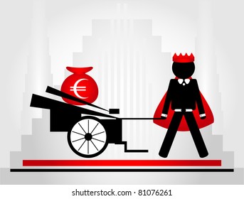 man with cart on road