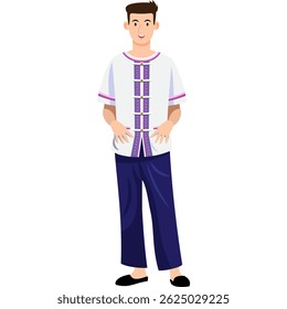 man cartoon Asian character modern style avatar for social media, website, app, brochure, flyer and presentation design, etc.