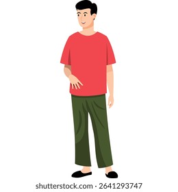 man cartoon Asian character modern style avatar for social media, website, app, brochure, flyer and presentation design, etc.