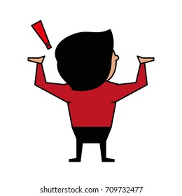 man cartoon backside icon image 