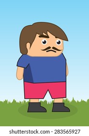 man cartoon character