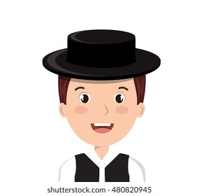 man cartoon dance flamenco design