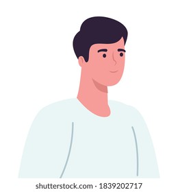 man cartoon design, Boy male person people human social media and portrait theme Vector illustration