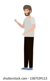 Man cartoon drawing design, Boy male person people human social media and portrait theme Vector illustration
