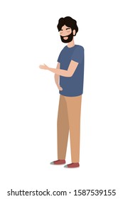 Man cartoon drawing design, Boy male person people human social media and portrait theme Vector illustration