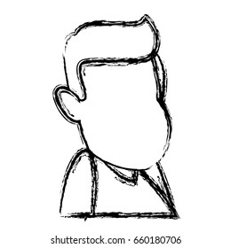 man cartoon face adult caricature character