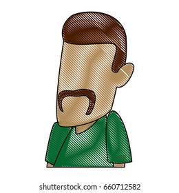 man cartoon face adult caricature character
