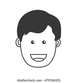 man cartoon face design