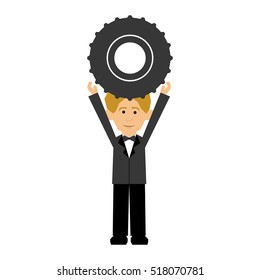 man cartoon icon image 
