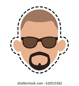 man cartoon icon image 