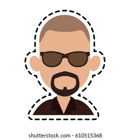 man cartoon icon image 