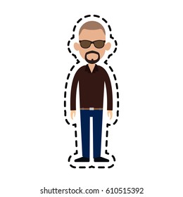 man cartoon icon image 