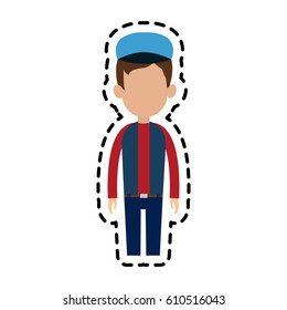 man cartoon icon image 